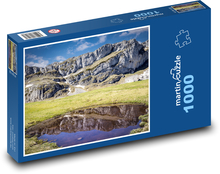 Astúria - jazero, hory Puzzle 1000 dielikov - 60 x 46 cm 