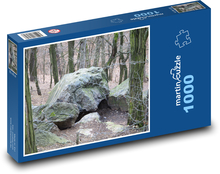 Skály - kameny, les Puzzle 1000 dílků - 60 x 46 cm