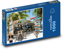 Willemstad - pláž, bar Puzzle 1000 dílků - 60 x 46 cm