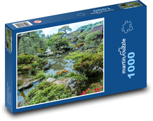 Záhrady Ginkaku-Ji - Japonsko,  Kjóto Puzzle 1000 dielikov - 60 x 46 cm 