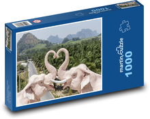 Elephant - landscape, mountain Puzzle 1000 pieces - 60 x 46 cm 