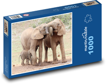 Słonie - Słoń, Safari Puzzle 1000 elementów - 60x46 cm