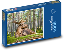 Los - parohy, Švédsko Puzzle 1000 dielikov - 60 x 46 cm 