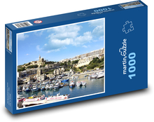 Přístav - lodě, záliv Puzzle 1000 dílků - 60 x 46 cm