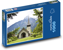 Kirche - Berge, Landschaft Puzzle 1000 Teile - 60 x 46 cm