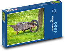 Vozík - záhradný, traktorový Puzzle 1000 dielikov - 60 x 46 cm 