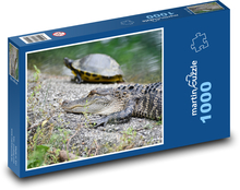 Alligator - Schildkröte, Reptil Puzzle 1000 Teile - 60 x 46 cm