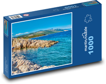 Chorwacja - skały, plaża Puzzle 1000 elementów - 60x46 cm