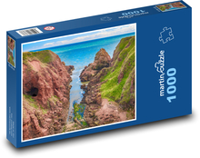 Rocky cliffs - beach, sea Puzzle 1000 pieces - 60 x 46 cm 