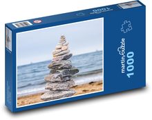 Mohyla - kameny, pobřeží Puzzle 1000 dílků - 60 x 46 cm