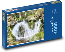 Vodopád - krajina, řeka Puzzle 1000 dílků - 60 x 46 cm