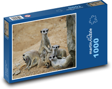 Surikata - rodina, zviera Puzzle 1000 dielikov - 60 x 46 cm 