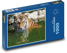 Tiger vo vode - zviera, cicavec Puzzle 1000 dielikov - 60 x 46 cm