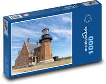 Island - maják, stavba Puzzle 1000 dielikov - 60 x 46 cm