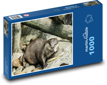 Otter - eat, mammal Puzzle 1000 pieces - 60 x 46 cm 