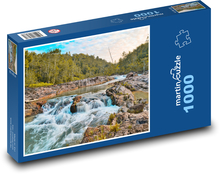 Vodopád - rieka, pereje Puzzle 1000 dielikov - 60 x 46 cm 