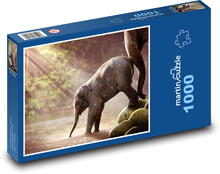 Slůně - slon, zvíře Puzzle 1000 dílků - 60 x 46 cm