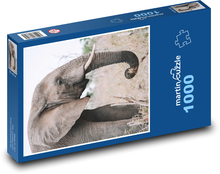 Slon - zvíře, savec Puzzle 1000 dílků - 60 x 46 cm