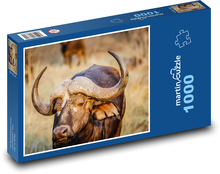 Buvol africký - zvíře, savec Puzzle 1000 dílků - 60 x 46 cm