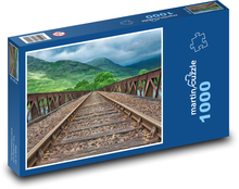 Koľaj - koľajnice, vlak Puzzle 1000 dielikov - 60 x 46 cm 
