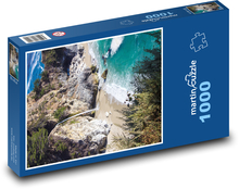 California - beach, waterfall Puzzle 1000 pieces - 60 x 46 cm