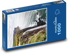 Vodopád - moře, oceán Puzzle 1000 dílků - 60 x 46 cm