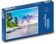 Tropická pláž - more, piesok Puzzle 1000 dielikov - 60 x 46 cm 