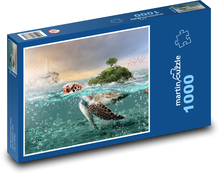Ozean - Insel, Tier Puzzle 1000 Teile - 60 x 46 cm