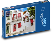Skopelos - Řecko, domy Puzzle 1000 dílků - 60 x 46 cm