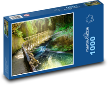 Most - jeskyně, tropický ostrov Puzzle 1000 dílků - 60 x 46 cm