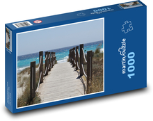 Pláž - molo, moře Puzzle 1000 dílků - 60 x 46 cm