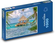 Romantic landscape - sea, palm trees Puzzle 1000 pieces - 60 x 46 cm 