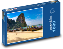 Pláž - písek, pobřeží Puzzle 1000 dílků - 60 x 46 cm