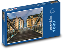 Brücke - Gebäude, Stadt Puzzle 1000 Teile - 60 x 46 cm