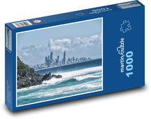 Město - pobřeží, moře  Puzzle 1000 dílků - 60 x 46 cm