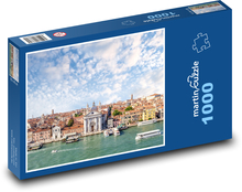 Budova - kanál, loď Puzzle 1000 dielikov - 60 x 46 cm 