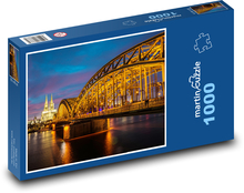 Most - rzeka, architektura Puzzle 1000 elementów - 60x46 cm