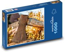 Sekera - sekanie dreva, rukoväť Puzzle 1000 dielikov - 60 x 46 cm 