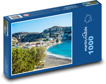Plaża - piasek, wybrzeże Puzzle 1000 elementów - 60x46 cm