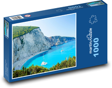 Pláž - útes, lode Puzzle 1000 dielikov - 60 x 46 cm 