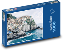 Pláž - mesto, pobrežie Puzzle 1000 dielikov - 60 x 46 cm 