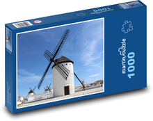 Windmühle - Stadt, Himmel Puzzle 1000 Teile - 60 x 46 cm