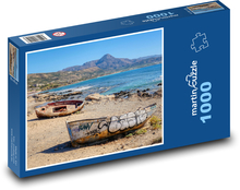 Lode - pláž, Kréta Puzzle 1000 dielikov - 60 x 46 cm 
