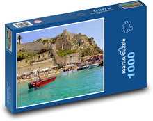 Prístav - lode, pobrežie Puzzle 1000 dielikov - 60 x 46 cm 