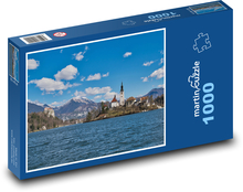 Castle - church, lake Puzzle 1000 pieces - 60 x 46 cm
