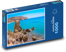 Kypr - Petra tou Romiou, ostrov Puzzle 1000 dílků - 60 x 46 cm