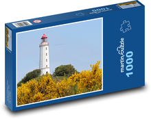 Latarnia morska - wybrzeże, wieża Puzzle 1000 elementów - 60x46 cm