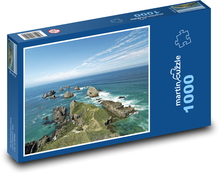Nugget Point - Nowa Zelandia, wyspa Puzzle 1000 elementów - 60x46 cm