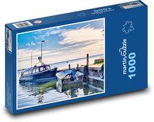 Kotviště - loď, molo Puzzle 1000 dílků - 60 x 46 cm
