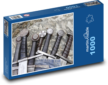 Meče - středověký, ostří Puzzle 1000 dílků - 60 x 46 cm
